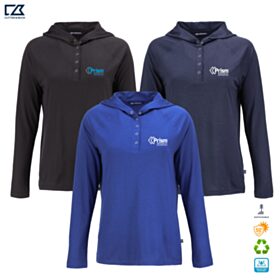 C&B Ladies' Coastline Eco Recycled Hooded Shirt. LCK00184 - DF/LC