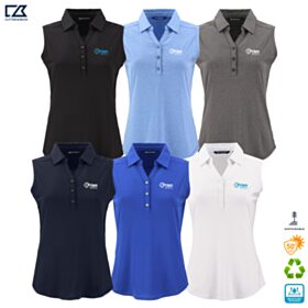 C&B Ladies' Forge Recycled Four-Way Stretch Sleeveless Polo. LCK00197 - DF/LC