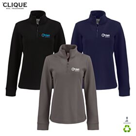 Clique Ladies' Haven Recycled 1/4-Zip Hoodie. LQK00092