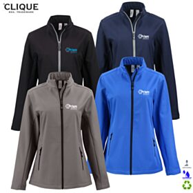 Clique Ladies' Tempo Stretch Full-Zip Softshell Jacket. LQO00068