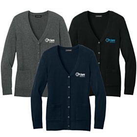 Ladies' Easy Care Button-Up Cardigan Sweater. LSW4150