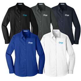 Ladies' Long Sleeve Carefree Poplin Shirt. LW100