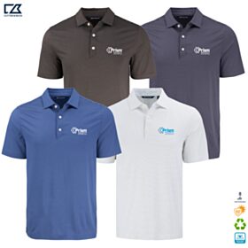 C&B Men's Forge Stripe Stretch Recycled Polo. MCK01346 - DF/LC