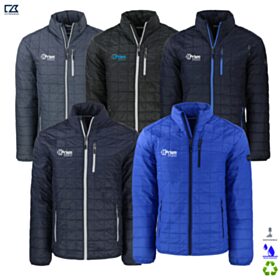 C&B Men's Rainier Insulated Recycled Full-Zip Puffer Jacket. MCO00018 - EMB/RC