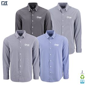 C&B Men's Skyline Recycled Gingham Long Sleeve Dress Shirt. MCW00236
