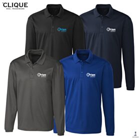 Clique Men's Spin Performance Pique Long Sleeve Polo. MQK00077 - DF/LC