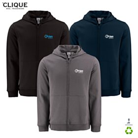 Clique Unisex Drive Recycled Full-Zip Hooded Sweatshirt. MQK00116