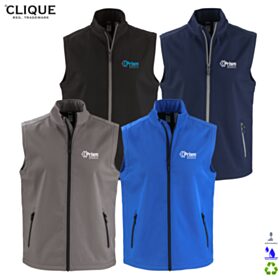 Clique Men's Tempo Stretch Full-Zip Softshell Vest. MQO00085