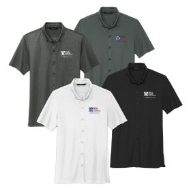 MERCER+METTLE&trade; Stretch Pique Full-Button Polo MM1006