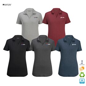 Point Grey Ladies' Recycled Heather Polo. 5592 - DF/LC