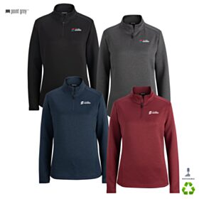 Point Grey Ladies' Double-Knit 1/4-Zip. 6482