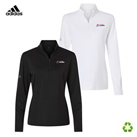Adidas Ladies' Textured Stripe 1/4-Zip Pullover. A709 - DF/LC
