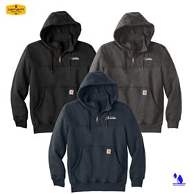 Carhartt Rain Defender Paxton Heavyweight Hooded Zip Mock Sweatshirt. CT100617