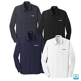Men's Long Sleeve Dimension Knit Dress Shirt. K570