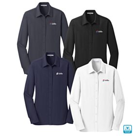 Ladies' Dimension Knit Dress Shirt. L570