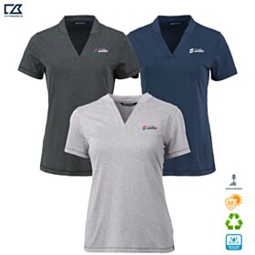 C&B Ladies' Forge Recycled Four-Way Stretch Heathered Blade Top. LCK00153 - DF/LC
