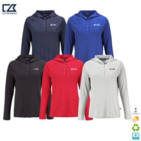 C&B Ladies' Coastline Eco Recycled Hooded Shirt. LCK00184 - DF/LC