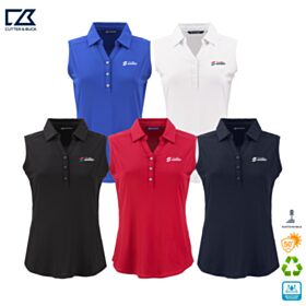 C&B Ladies' Forge Recycled Four-Way Stretch Sleeveless Polo. LCK00197 - DF/LC