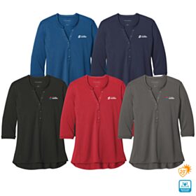 Ladies' UV Choice Pique Henley. LK750
