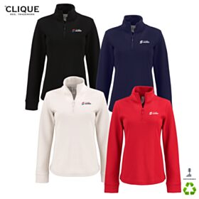 Clique Ladies' Haven Recycled 1/4-Zip Sweatshirt. LQK00092