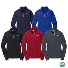 Ladies' Sport-Wick Textured 1/4-Zip Pullover. LST860