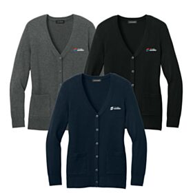 Ladies' Easy Care Button-Up Cardigan Sweater. LSW4150