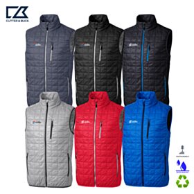 C&B Men's Rainier Insulated Recycled Full-Zip Puffer Vest. MCO00019 - EMB/RC