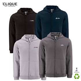 Clique Unisex Drive Recycled Full-Zip Hooded Sweatshirt. MQK00116