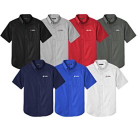 Men's Short Sleeve SuperPro React Twill Shirt. W809