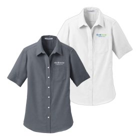 Ladies' Short Sleeve Oxford Shirt. L659