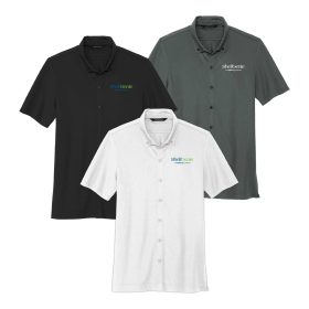MERCER+METTLE&trade; Stretch Pique Full-Button Polo MM1006