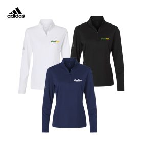 Adidas Ladies' Textured Stripe 1/4-Zip Pullover. A709 -DF/LC
