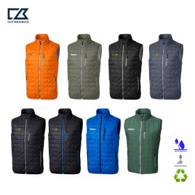 C&B Men's Rainier Insulated Recycled Full-Zip Puffer Vest. MCO00019 -EMB/RC