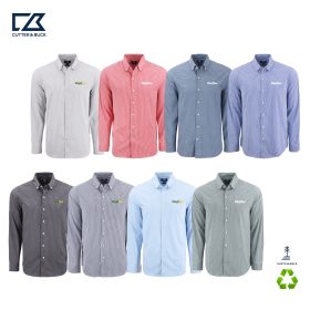C&B Men's Skyline Recycled Gingham Long Sleeve Dress Shirt. MCW00236
