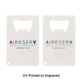 Credit Card Shaped Bottle Opener (LOTS OF 24). 178-CARDOPENER-WHITE