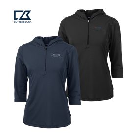 C&B Ladies' Recycled Half Zip Hoodie. LCK00120 - DF/LC