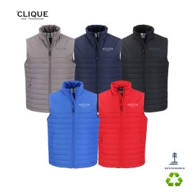 Clique Elevation Eco Full Zip Mens Puffer Vest. MQO00080