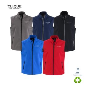 Clique Tempo Stretch Full Zip Mens Softshell Vest. MQO00085