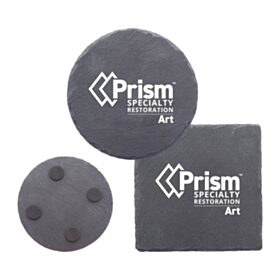 ART - 4" Slate Coasters in Round or Square (LOTS OF 6). 1545/1544