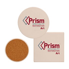 ART - 4" Extra Absorbent Coasters in Round or Square (LOTS OF 6). 1594/1593