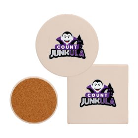 4" Extra Absorbent Coasters in Round or Square (LOTS OF 6). 1594/1593