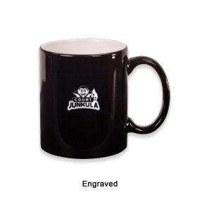 ENGRAVED 11 oz. Ceramic Round LazerMug (LOTS OF 4). LMG2