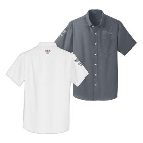 Men's Short Sleeve Oxford Shirt. S659 - EMB/ 3 LOC