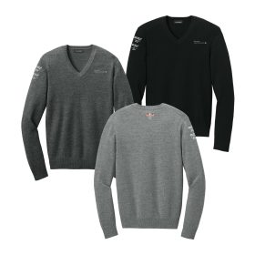 Men's V-Neck Sweater. SW2850-EMB/3LOC