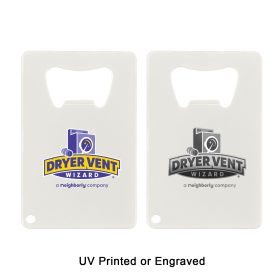 Credit Card Shaped Bottle Opener (LOTS OF 24). 178-CARDOPENER-WHITE