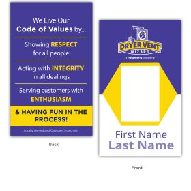 Standard Photo ID Tag. 4 x 2.5"