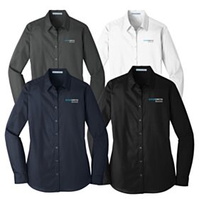 Ladies' Long Sleeve Poplin Shirt. LW100