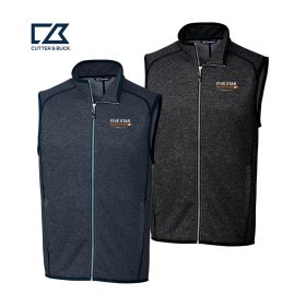 C&B Men's Sweater Knit Full Zip Vest. MCO00047