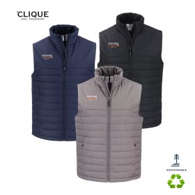 Clique Elevation Eco Full Zip Mens Puffer Vest. MQO00080