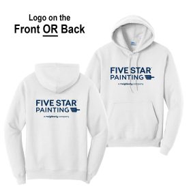 White Pullover Hooded Sweatshirt. PC78H - DF